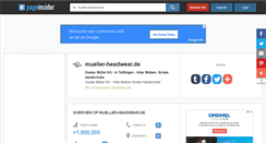 Desktop Screenshot of mueller-headwear.de